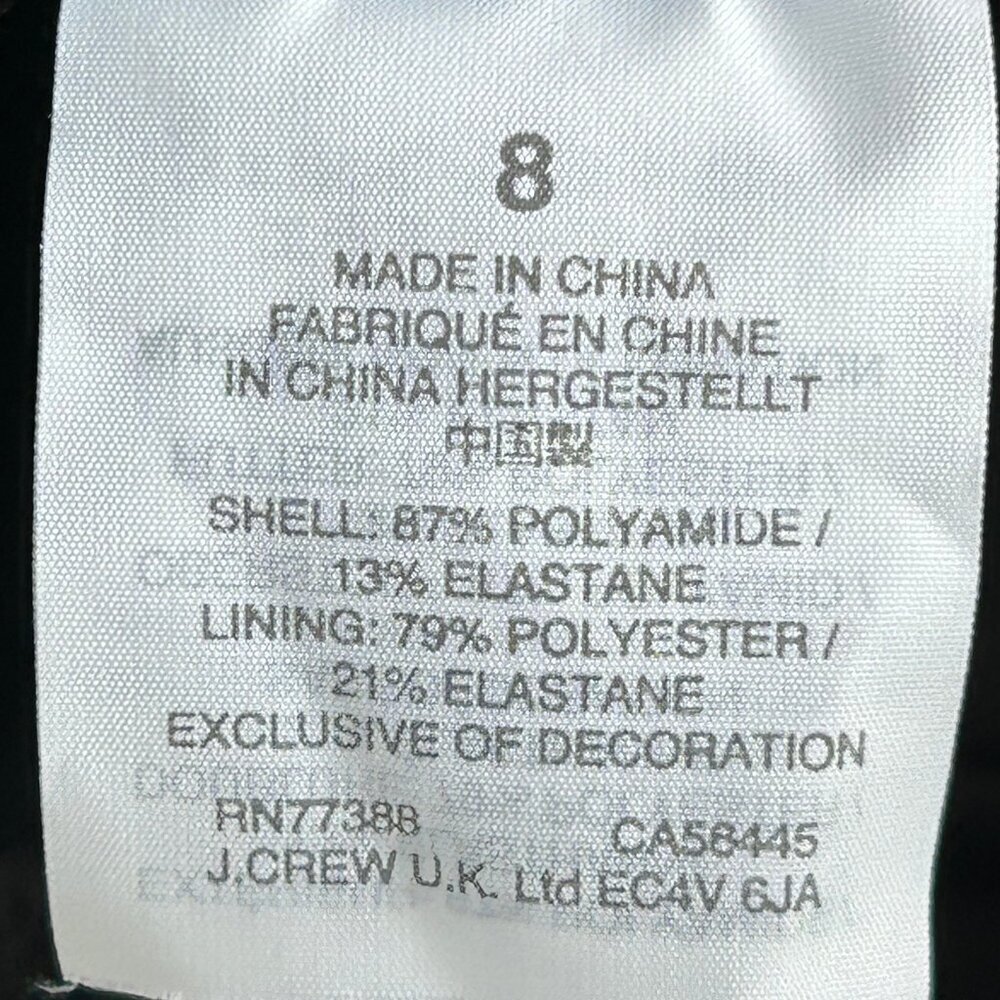 J. Crew One Piece Swimsuit Navy Blue Plunge Back Beachwear Swimwear Size 8 - Picture 6 of 8